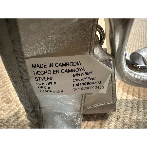 Madden NYC Clear & gray Stadium barrel bag Crossbody removable strap + handles - Picture 14 of 16